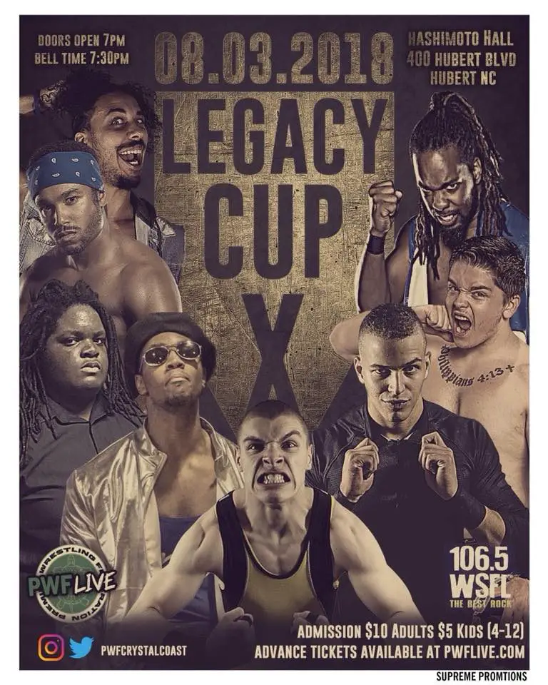 Premier Wrestling Federation Presents Legacy Cup X on Friday August 3rd