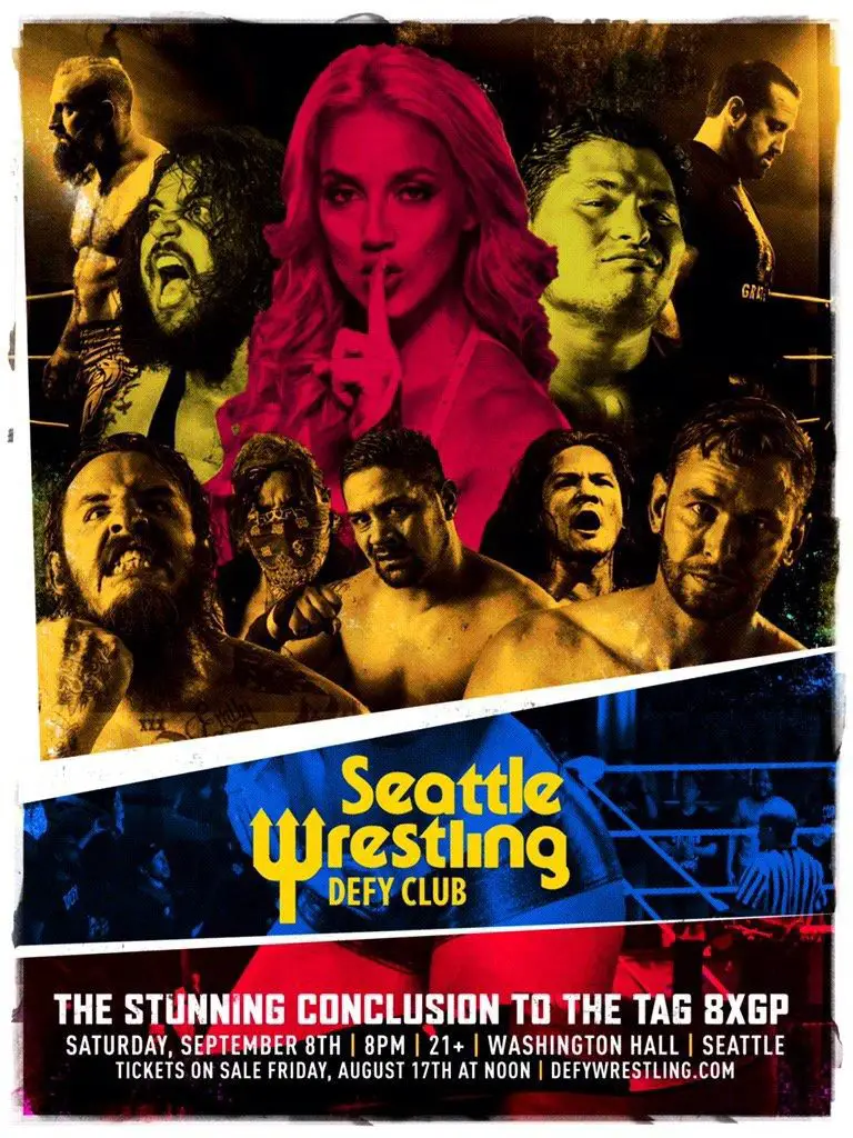 DEFY Wrestling presents Defy Seattle Wrestling Club on September 8th