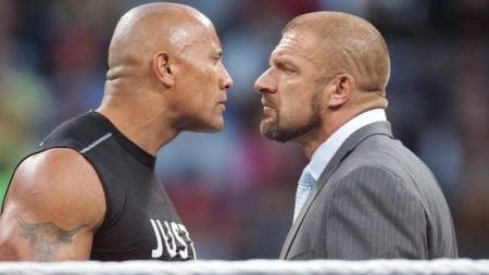 The Rock and Triple H | The Origins of a Rivalry Between the Blue Chipper and The Blue Blood The Rock and Triple H