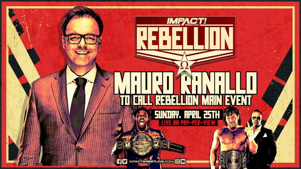 Mauro Ranallo will commentate at Rebellion