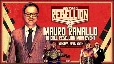 Mauro Ranallo will commentate at Rebellion