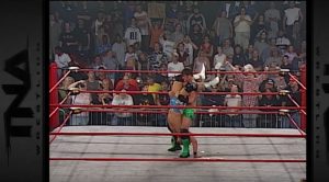 AJ Styles defeats Jeff Jarrett and Raven for the NWA-TNA Championship AJ Styles defeats Jeff Jarrett and Raven for the NWA-TNA Championship