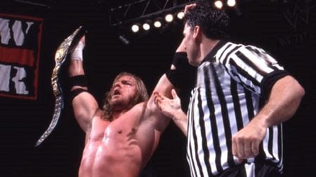 Triple H wins his First WWF Championship