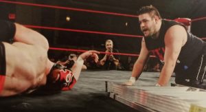 Kevin Steen taunts a battered El Generico Ladder War At ROH Final Battle 2012 [Photo: Twitter]