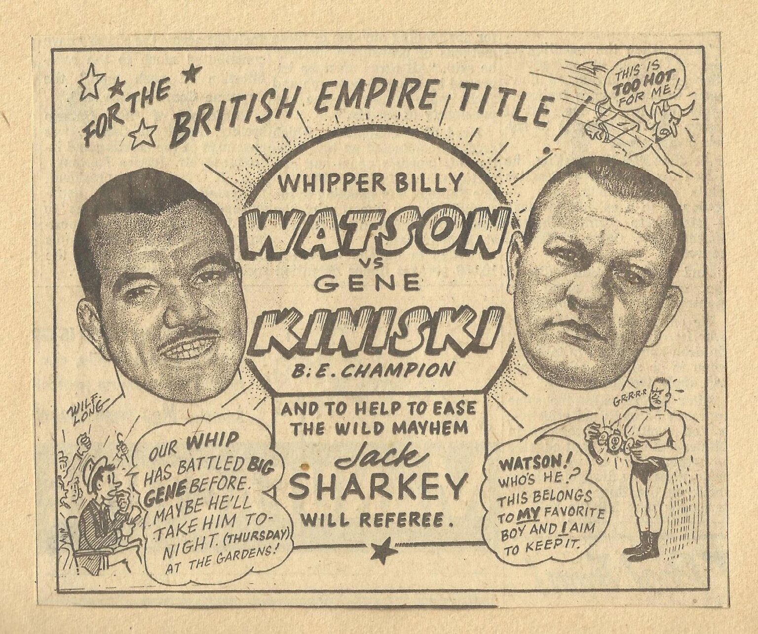 Whipper Watson versus Gene Kiniski – The Biggest Canadian vs. Canadian Rival Of All Time Whipper Watson versus Gene Kiniski